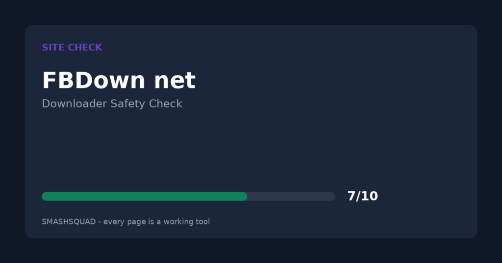 FBDown net: Is It Safe? Downloader Safety Check & Rules