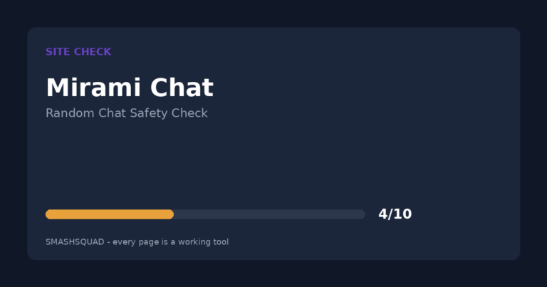 Mirami Chat: Safety Check for Random Video Chat