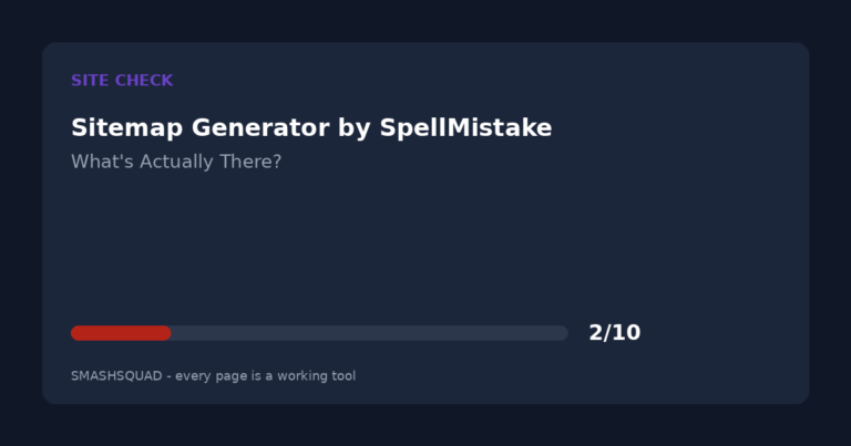 Sitemap Generator by SpellMistake: What's Actually There?
