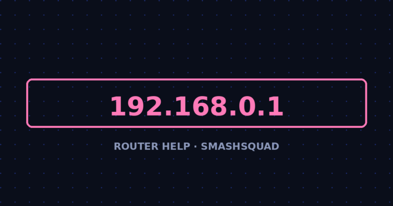 192.168.0.1 Login — Router Admin Page Guide