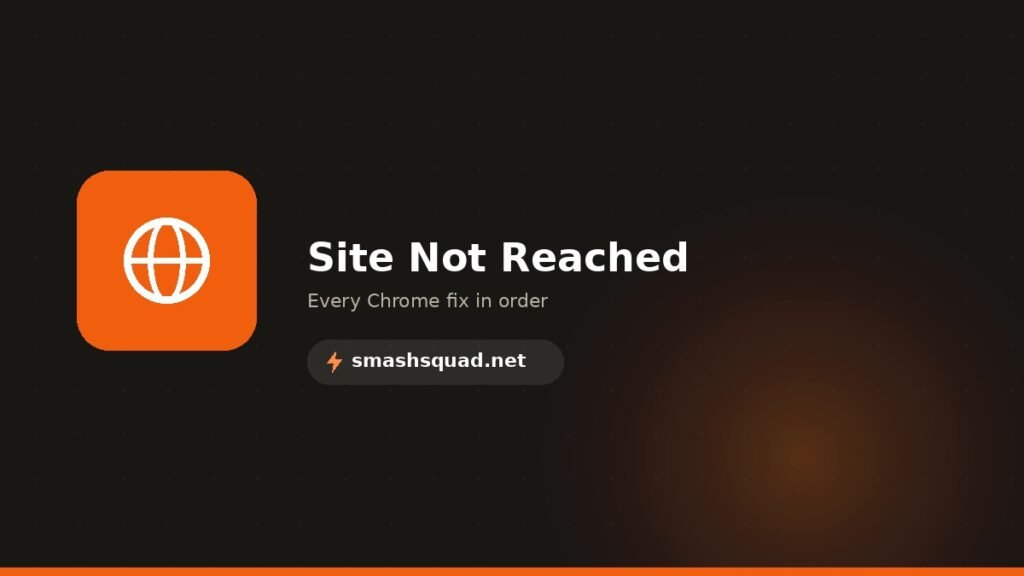 This Site Cannot Be Reached — Every Fix, In Order